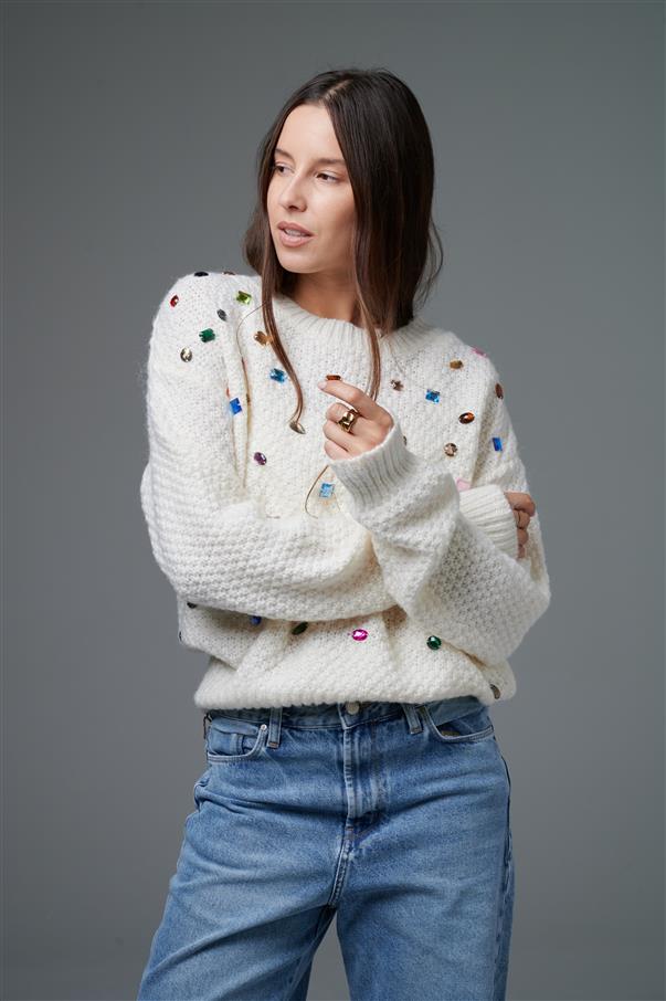 Sweater Wish con Piedras de Colores
